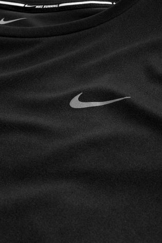 Black Nike Run Long Sleeve Miler Tee